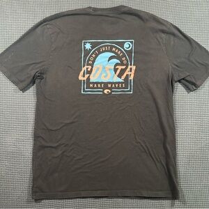 Costa Del Mar Black Graphic T Shirt XXL Cotton Short Sleeve Logo